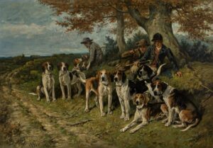 buckhounds before a hunt